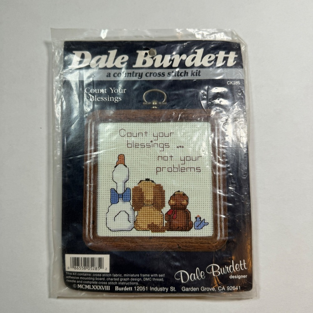 Dale Burdett Count Your Blessings Cross Stitch Kit CK285 Vintage 1978 New